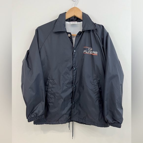 Vintage Symbol Philadelphia Flyers NHL Jacket Med Windbreaker Bomber Hockey - Picture 1 of 8